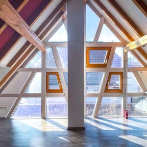 Glasfront im Fachwerk